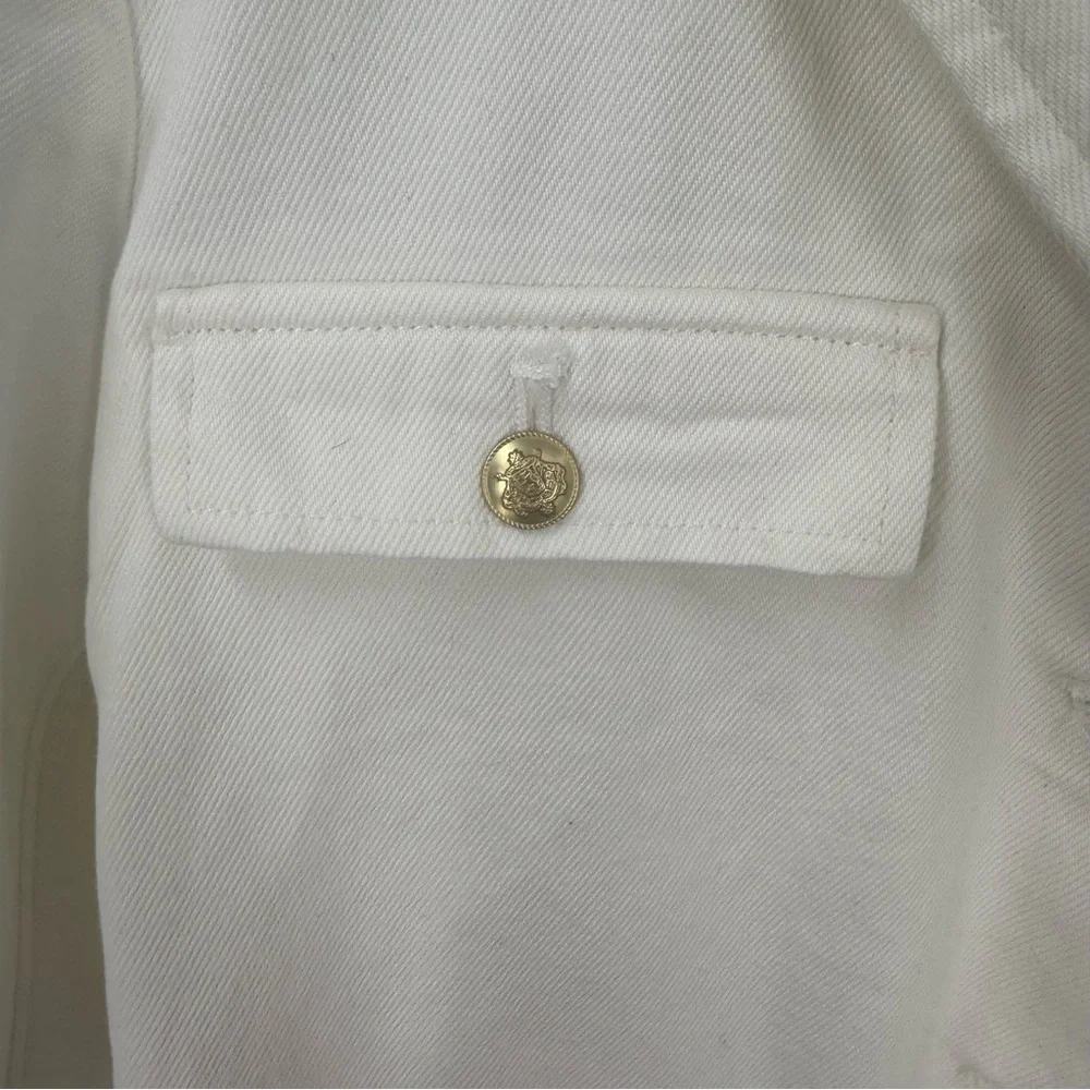 J. Crew Women's Ivory Blazer with Gold Buttons